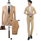 Men's Business Suit Set for Weddings and Formal Events