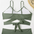 Women's Sexy Solid Print Bikini Set
