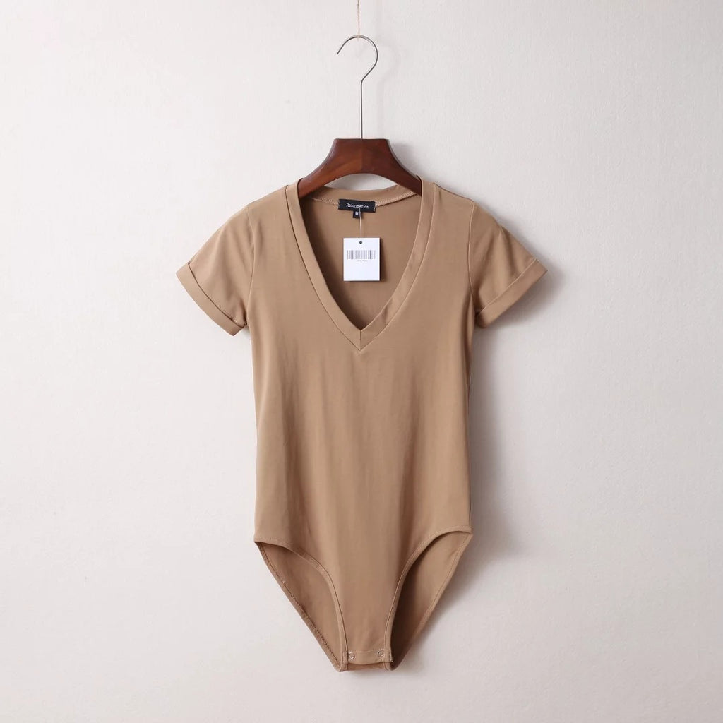 Women's Sexy Cross V Neck Slim Fit Short Jumpsuit for Women