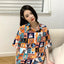 Women's Printed Collared Shirt