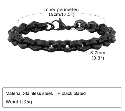 Men's Casual Simple Bracelet Steel Color