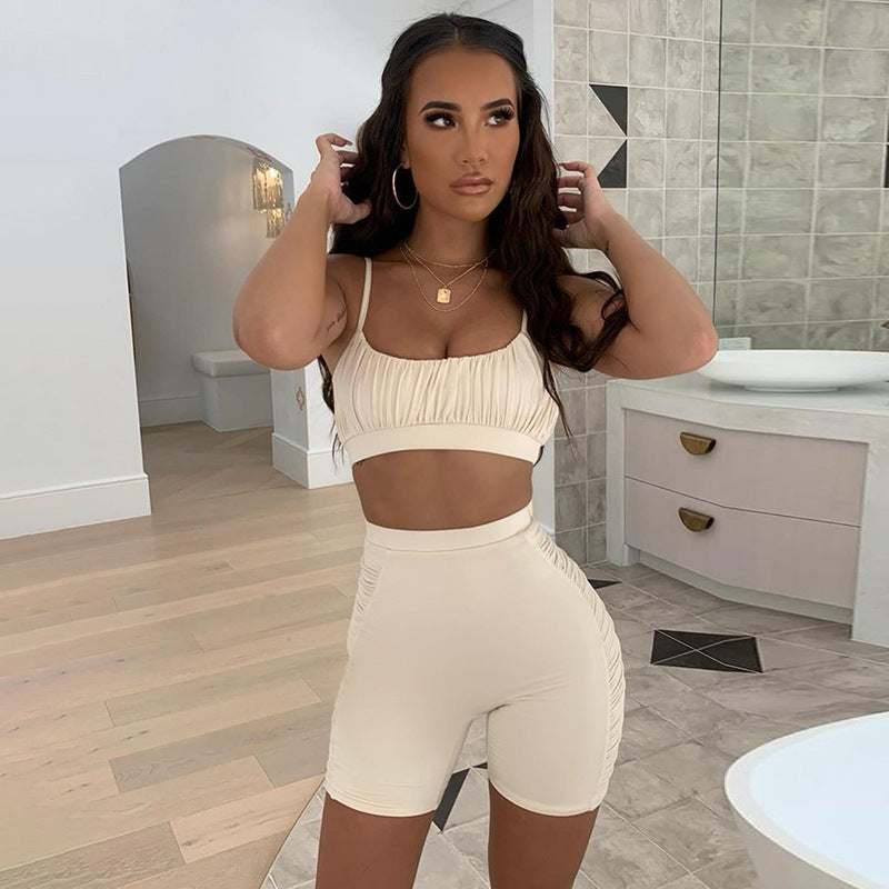 Women's Solid Color Activewear Set