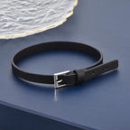 Vintage Street Style Denim Choker with Buckle Design