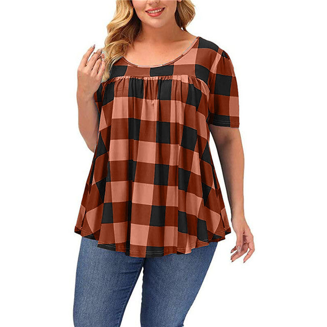 Women's Plus Size Casual Loose Tops Women's Tops & T-shirt Unbranded Orange XL