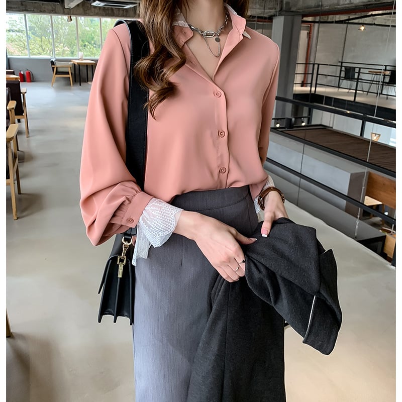 Women's Lace Chiffon Shirt