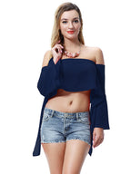 Women's Off Shoulder Summer Crop Top