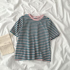 Women's Striped Short Sleeve T Shirt