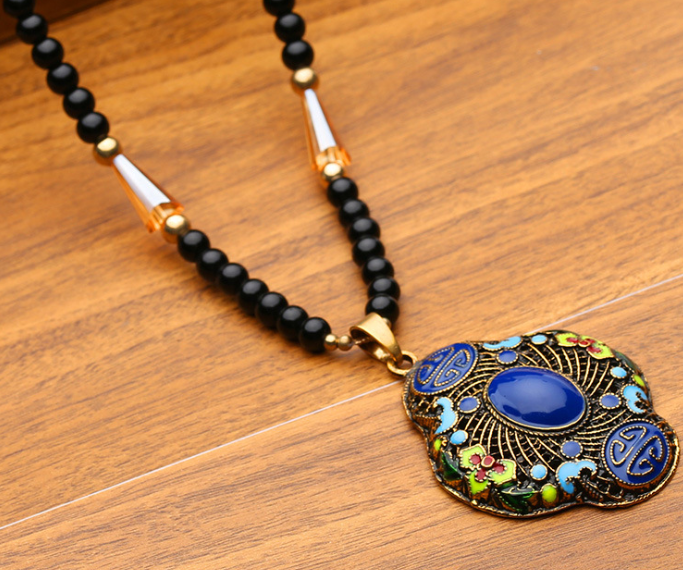 Long Sweater Necklace with Versatile Beads