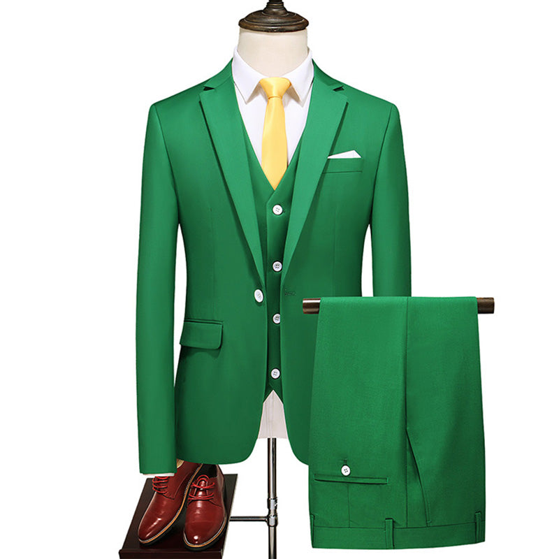 Men's Caramel Color Suit Set for Students and Weddings