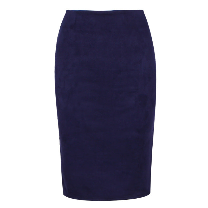 Women's Suede Midi Skirt