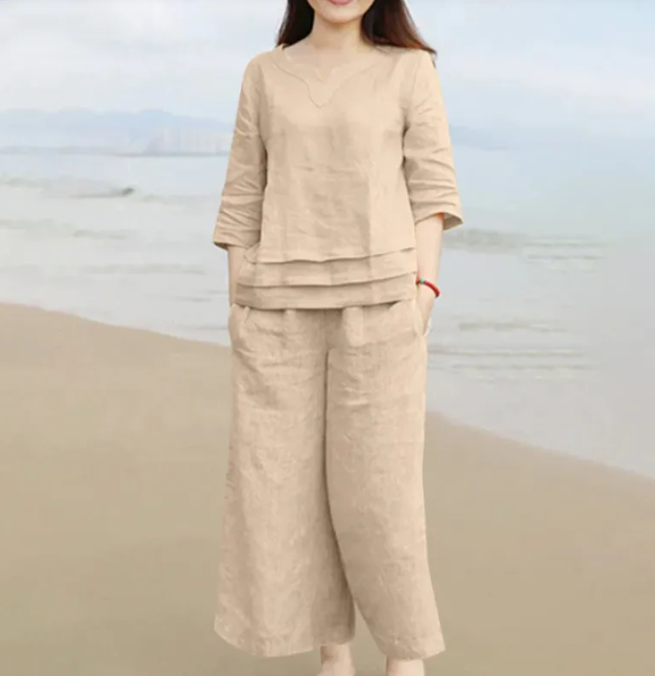 Women's Loose Shirt Trousers Suit