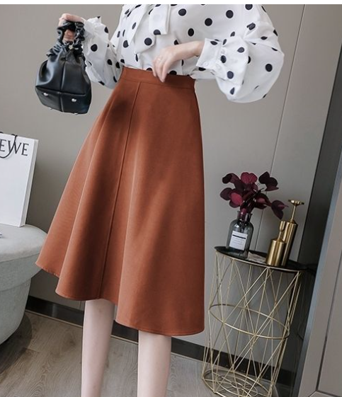 Women's Suede Midi Skirt