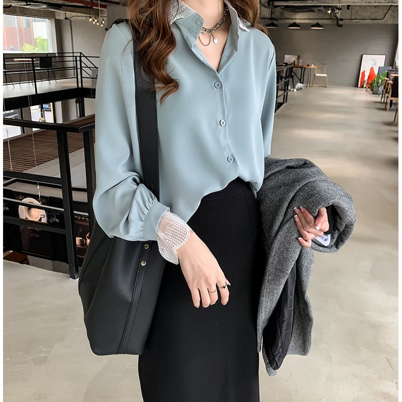 Women's Lace Chiffon Shirt