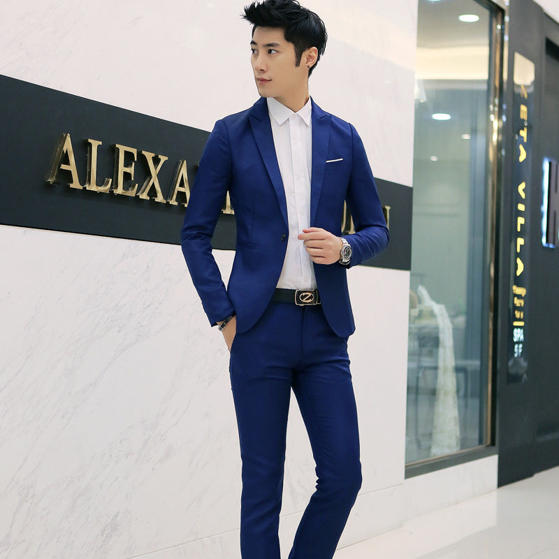 Men's Business Suit Set for Weddings and Formal Events