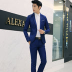 Men's Business Suit Set for Weddings and Formal Events