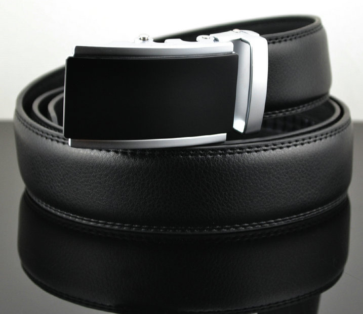Men's Genuine Leather Automatic Buckle Belt Men's Belt Unbranded Main image