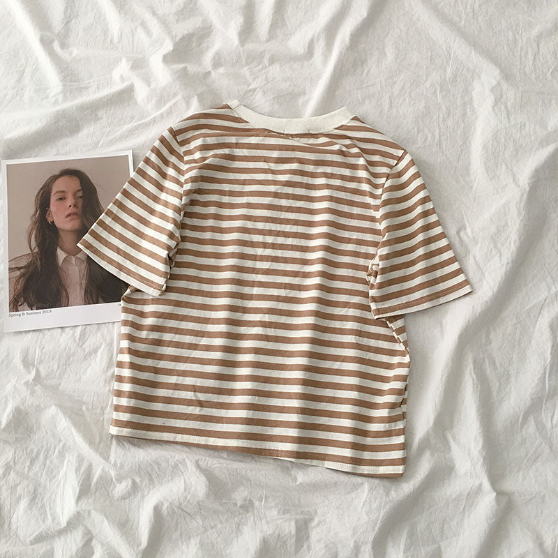 Women's Striped Short Sleeve T Shirt