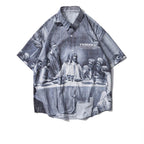 Retro Printed Casual Shirt for Men