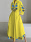 Women's Printed Collar Button Shirt Dress