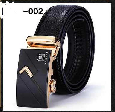Men's Smooth Automatic Buckle Genuine Leather Belt Secondary image