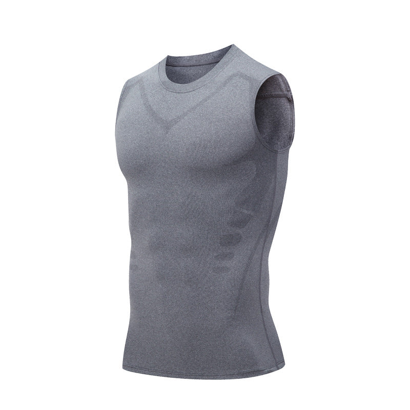 Men's Athletic Sleeveless Compression Tank Top for Sports