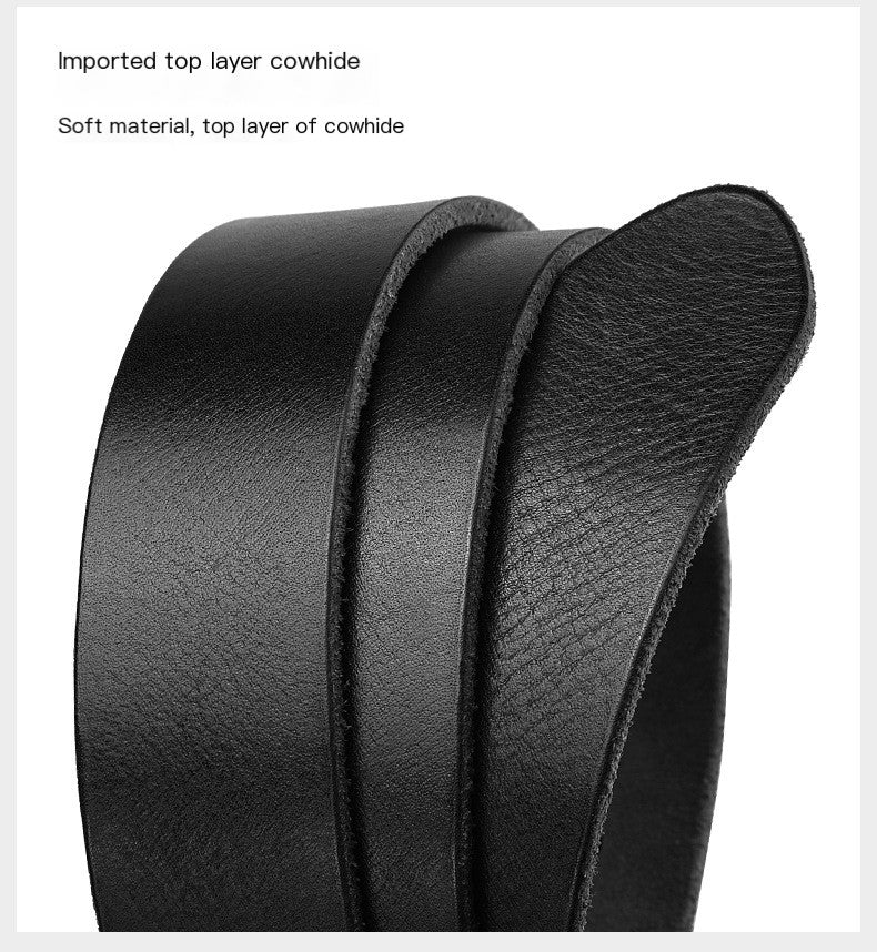 Men's Genuine Leather Belt with 3.8cm Width