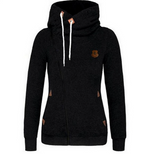 Women's Hooded Cardigan With Side Zipper