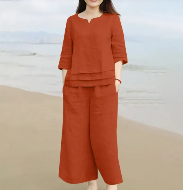 Women's Loose Shirt Trousers Suit