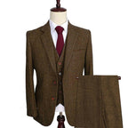 Men's Wool Tweed Tuxedo and Suit Set