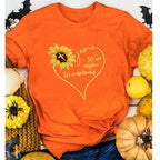 Women's Sunflower Print Casual T Shirt