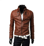 Men's Washed Motorcycle Leather Jacket