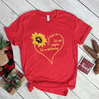 Women's Sunflower Print Casual T Shirt