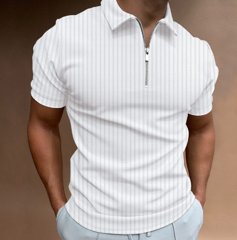 Men's Striped Polo Shirt