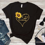 Women's Sunflower Print Casual T Shirt