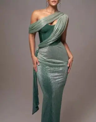 Women's Draped Maxi Dress