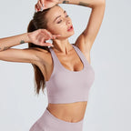 Cross Back Sports Bra Removable Padding Soft Fabric Blend
