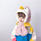 Children's Thick Warm Scarves And Hats With Cute Designs