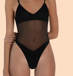 Women's One Piece Breathable Bikini With Ties