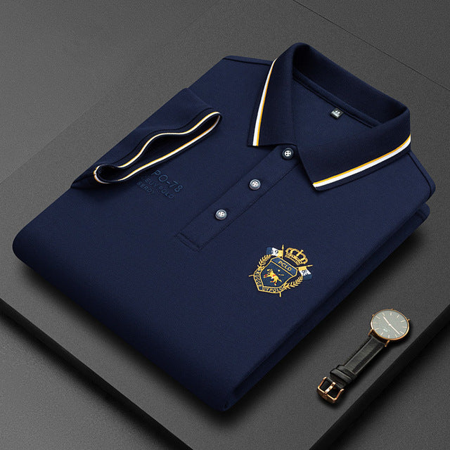 Men's Casual Short Sleeve Embroidered Tops