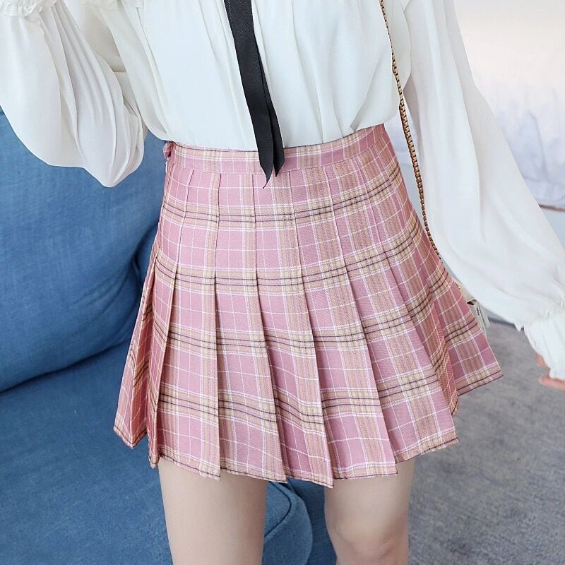 Women's College Style Uniform Skirt