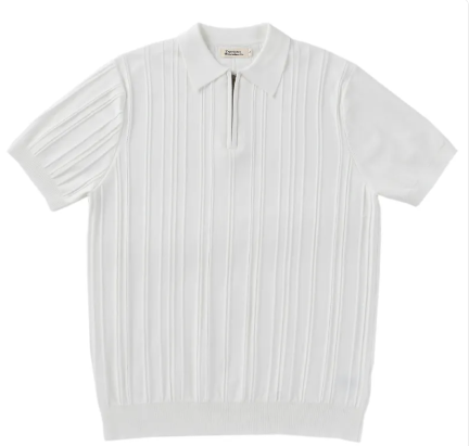 Men's Zipper Knitted Polo Shirt