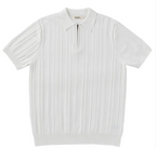 Men's Zipper Knitted Polo Shirt