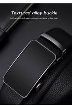 Men's Cowhide Leather Belt with Automatic Buckle