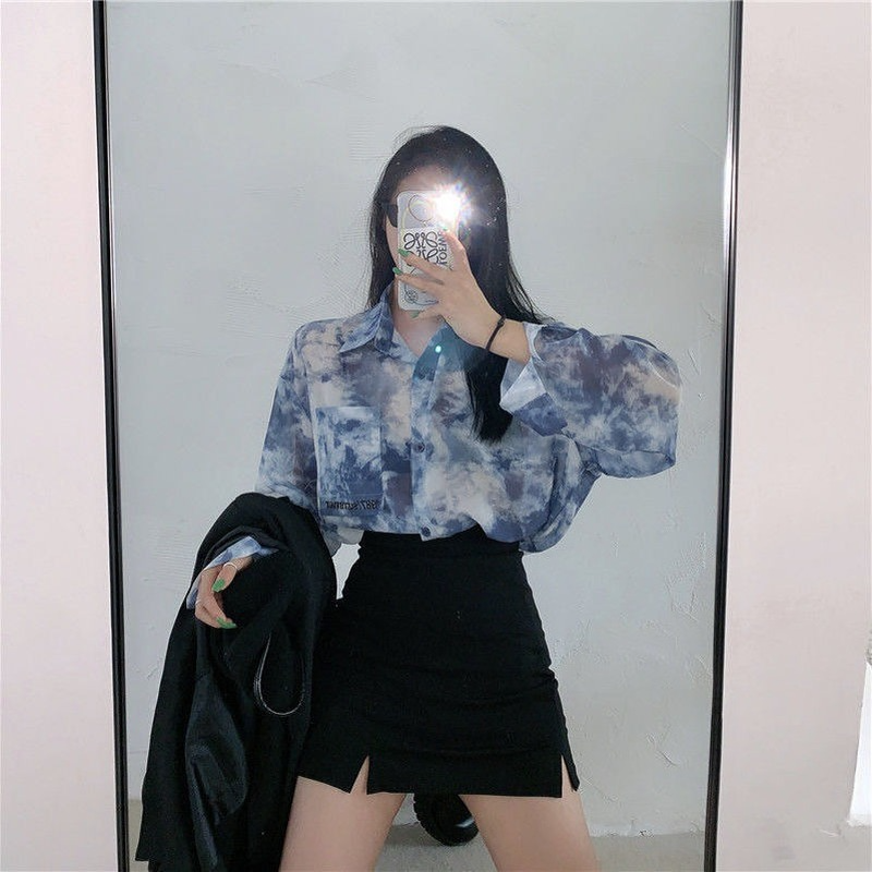 Women's Gothic Harajuku Casual Embroidered Shirt Women's Shirt Unbranded