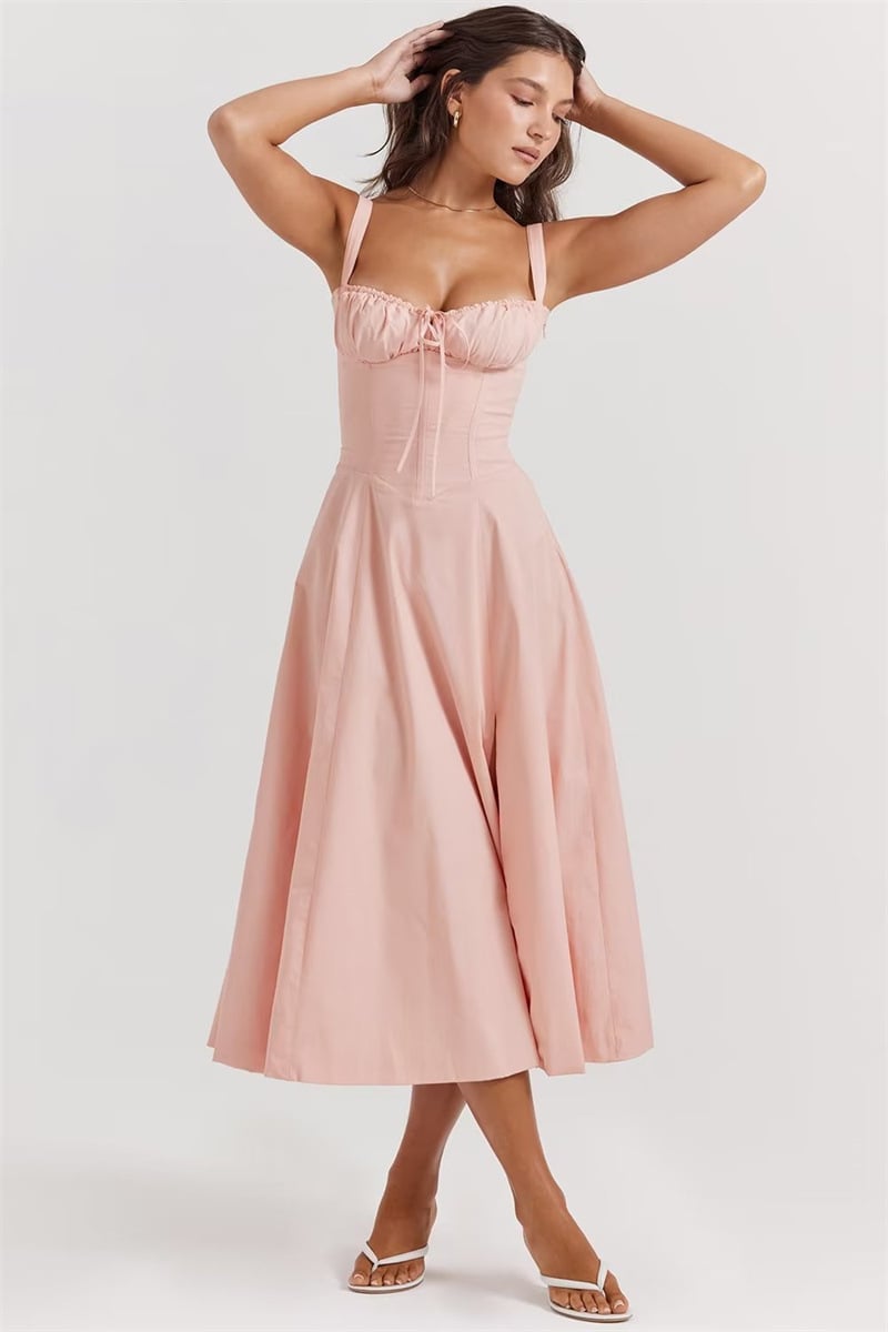 Women's Corset Lace Up Slim Fit Sling Dress
