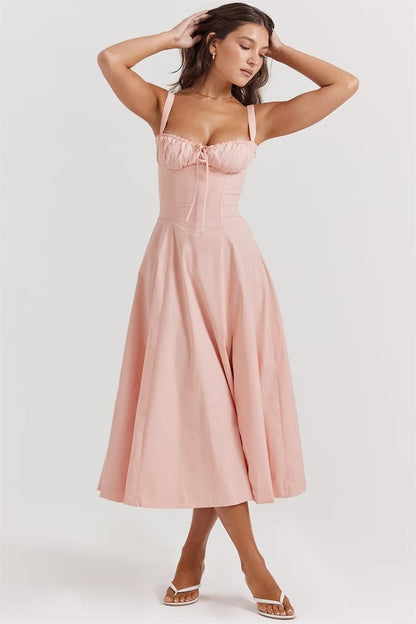Women's Corset Lace Up Slim Fit Sling Dress