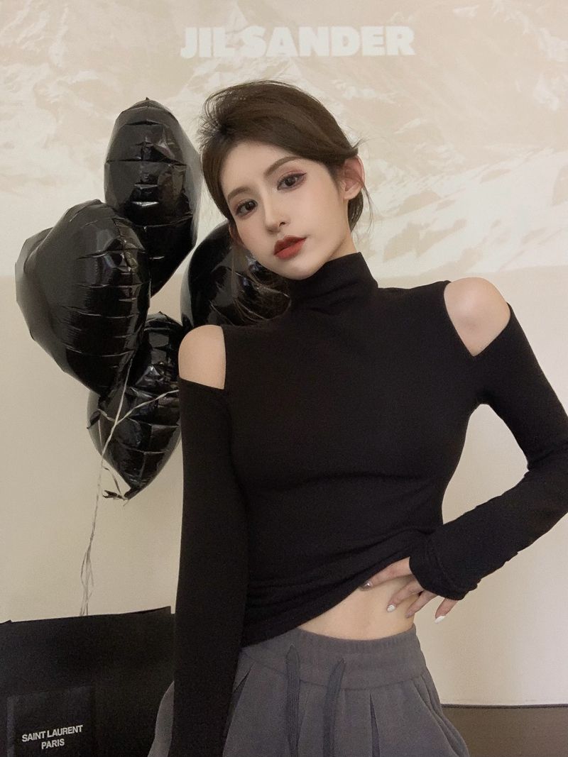 Women's Slim Long Sleeve Turtleneck T Shirt