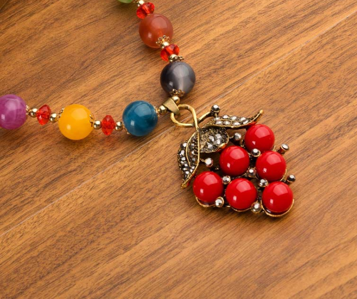 Long Sweater Necklace with Versatile Beads