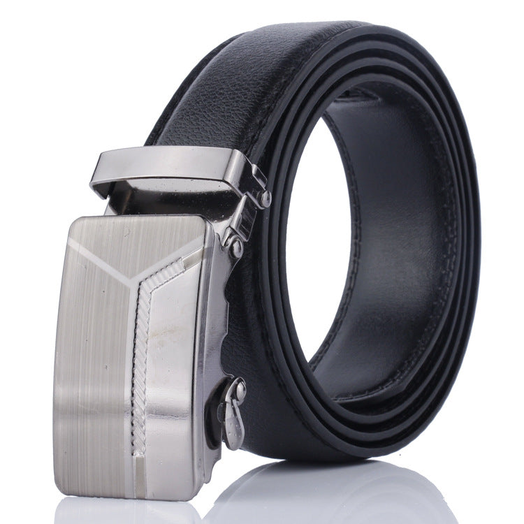 Men's Versatile PU Leather Automatic Buckle Belt
