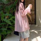 Women's Satin Patchwork Design Shirt Women's Shirt Unbranded